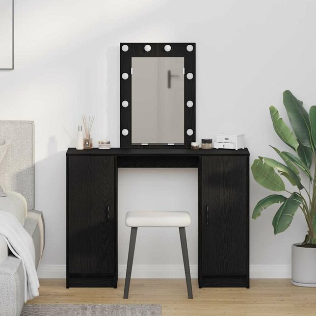 Kaptafel met opslag Zwart 102 x 33 x 135 cm Bewerkt hout 1