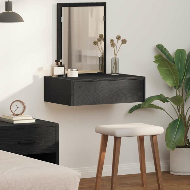 Kaptafel met lade Zwart 60 x 40 x 70 cm Bewerkt hout 1