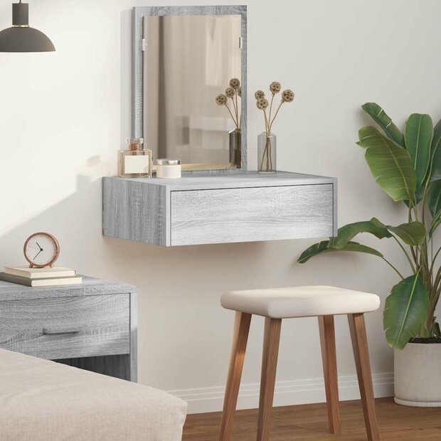 Kaptafel met lade Grijs 60 x 40 x 70 cm Bewerkt hout 1