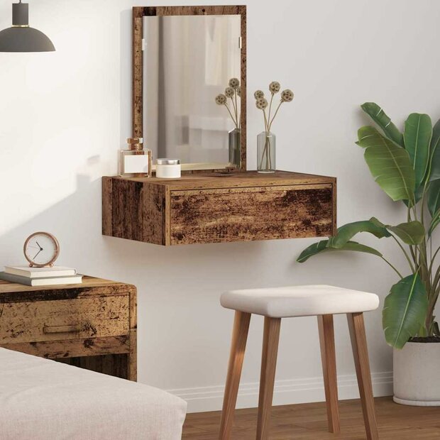Kaptafel met lade Bruin 60 x 40 x 70 cm Bewerkt hout 1