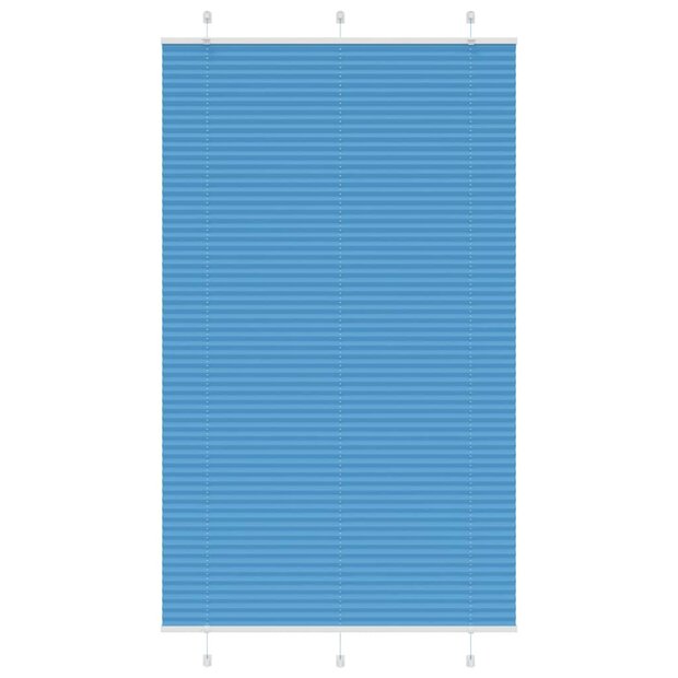 Pliss&eacute; rolgordijn 115x200cm stofbreedte 115cm polyester blauw 1