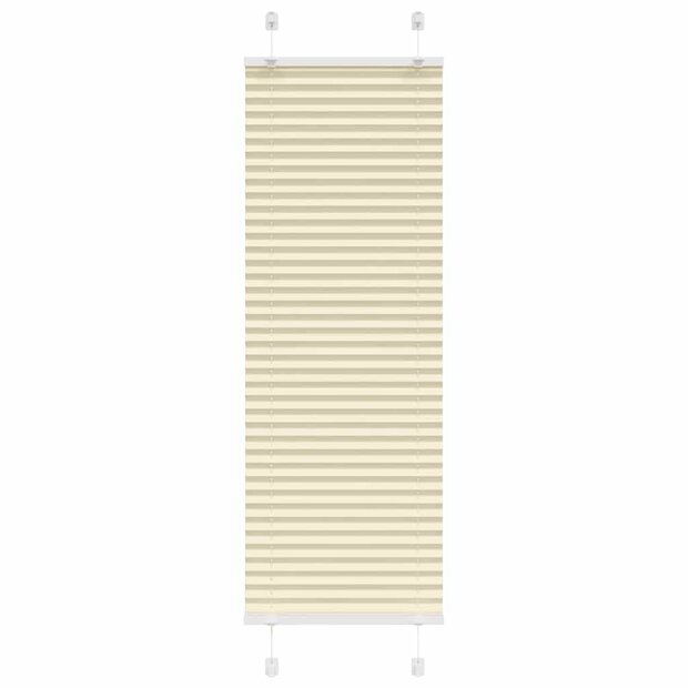 Pliss&eacute; rolgordijn 50x100 cm stofbreedte 49,4 cm polyester cr&egrave;me 1