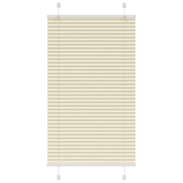 Pliss&eacute; rolgordijn 80x150 cm stofbreedte 79,4 cm polyester cr&egrave;me 1