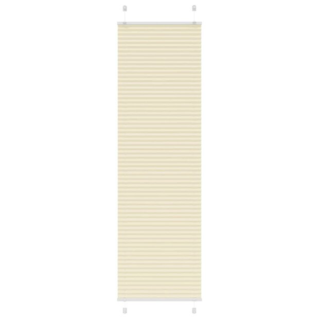 Pliss&eacute; rolgordijn 60x200 cm stofbreedte 59,4 cm polyester cr&egrave;me 1