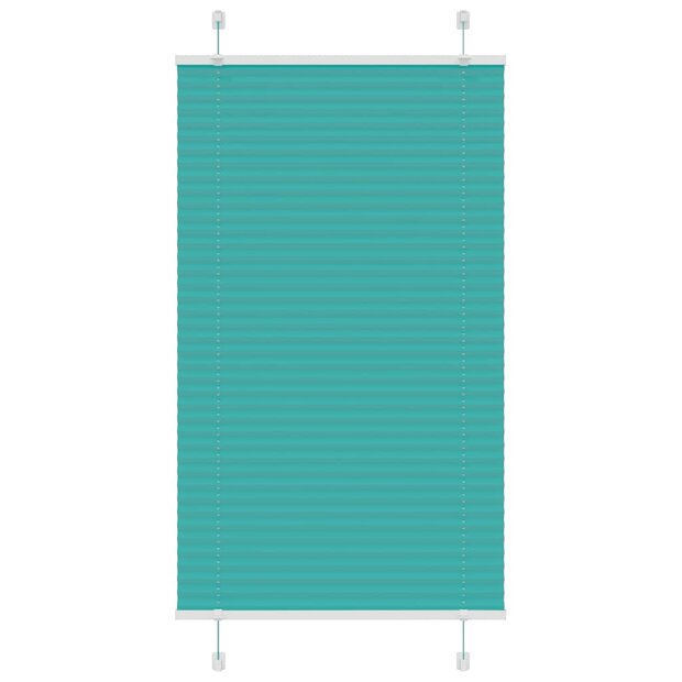 Pliss&eacute; rolgordijn 80x150 cm stofbreedte 79,4 cm petrol groen 1