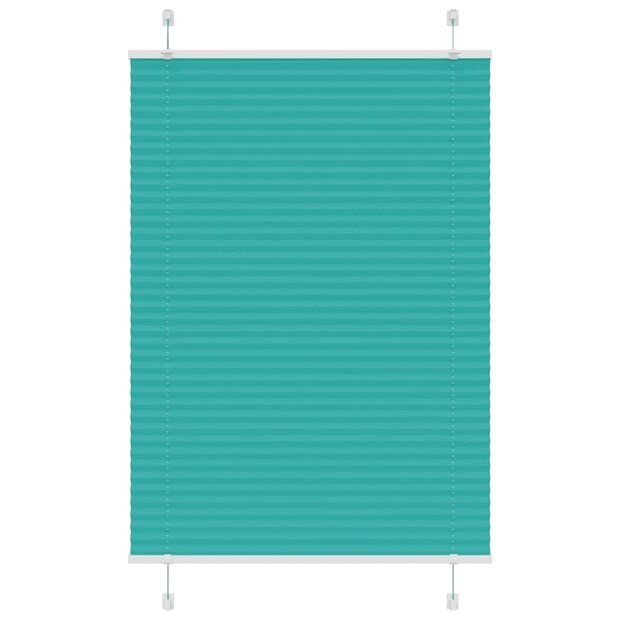 Pliss&eacute; rolgordijn 90x150 cm stofbreedte 89,4 cm petrol groen 1