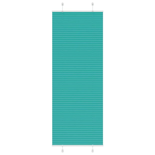 Pliss&eacute; rolgordijn 75x200 cm stofbreedte 75 cm petrol groen 1