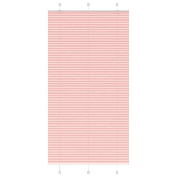 Pliss&eacute; rolgordijn 110x200cm stofbreedte 109,4cm polyester roze 1