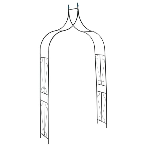 Tuinboog 142x37x275 cm ijzer donkergroen  1