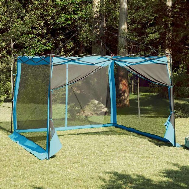 Binnentent met dak met opslag Blauw 303 x 303 x 196 cm taft 1