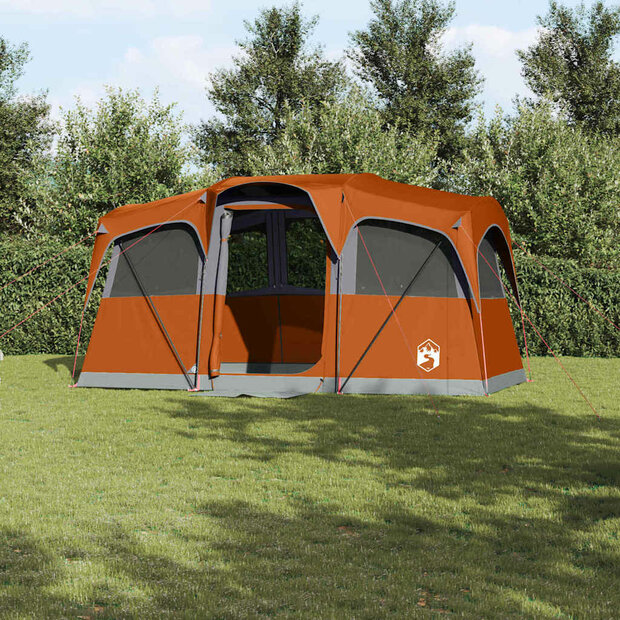 Gezinstent met dak Oranje en Oranje 435 x 255 x 216 cm 1