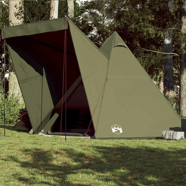Tipi Tent 6-persoons waterdicht olijfgroen 1