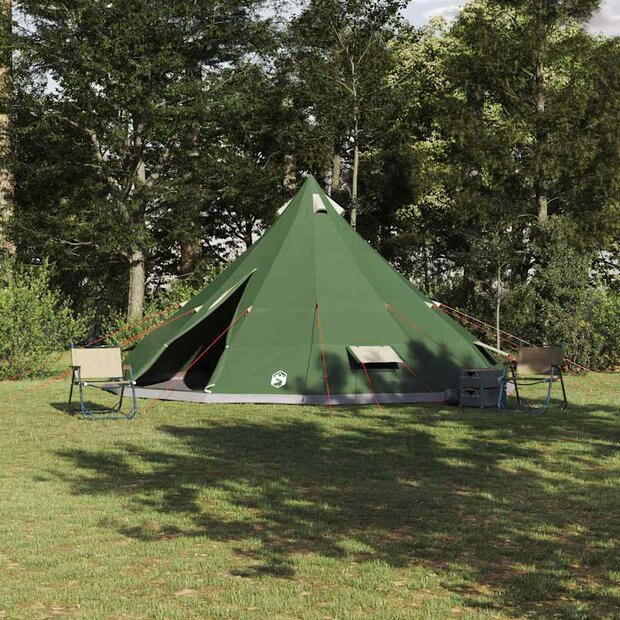 Tipi Tent met dak met opslag Groen 560 x 560 x 300 cm taft 1