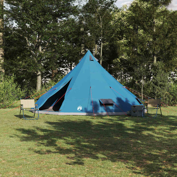Tipi Tent met dak met opslag Blauw 560 x 560 x 300 cm taft 1