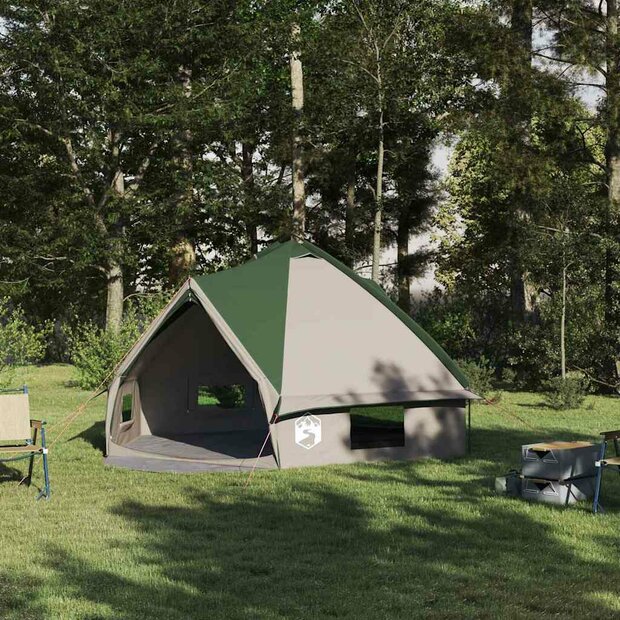 Tipi Tent voor 6 Personen Groen en Wit 490 x 410 x 210 cm 1