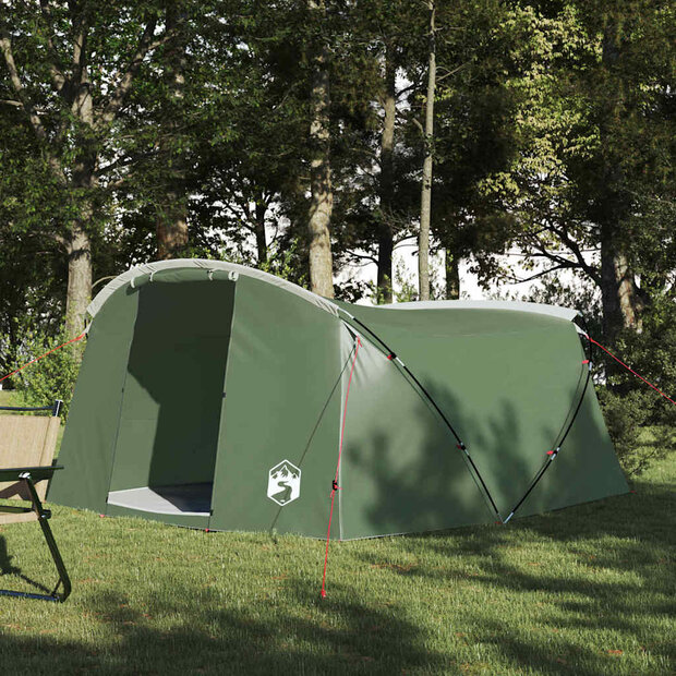 Tunnel Tent 4-Person met dak Groen en Wit 318 x 275 x 140 cm 1