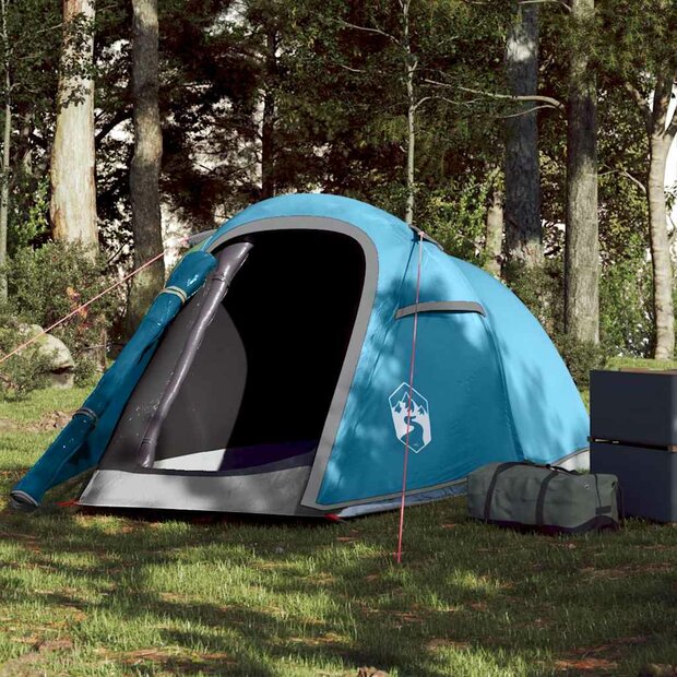 Tunneltent 2-persoons waterdicht blauw 1