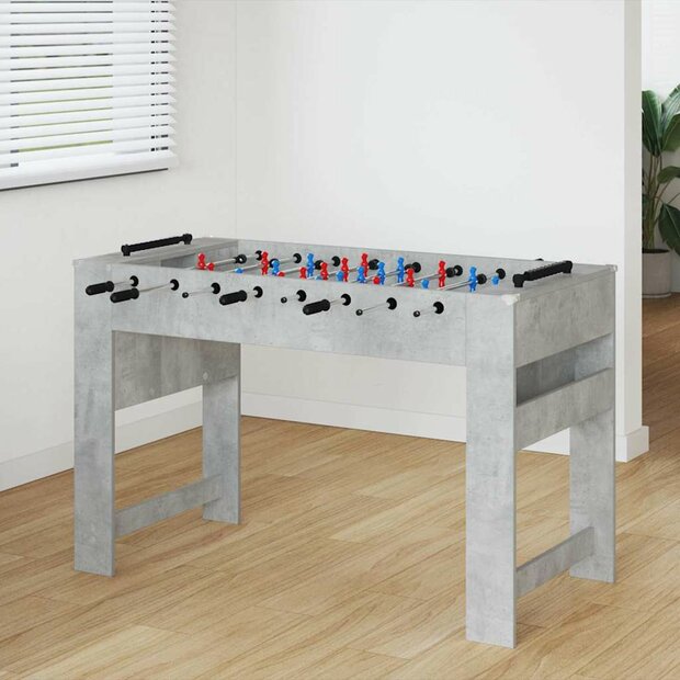 Voetbaltafel Beton Grijs 125 x 60,5 x 80 cm Bewerkt hout 1