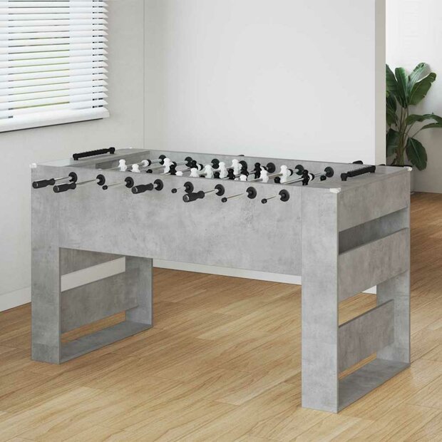 Voetbaltafel Beton Grijs 146,5 x 74 x 85 cm Bewerkt hout 1
