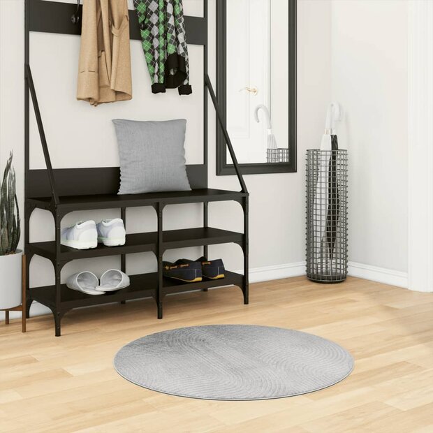 Vloerkleed IZA laagpolig Scandinavisch &Oslash; 80 cm grijs 1