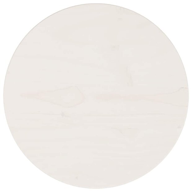 Tafelblad &Oslash;30x2,5 cm massief grenenhout wit 1