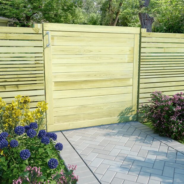 Poort 100x100 cm ge&iuml;mpregneerd grenenhout 1