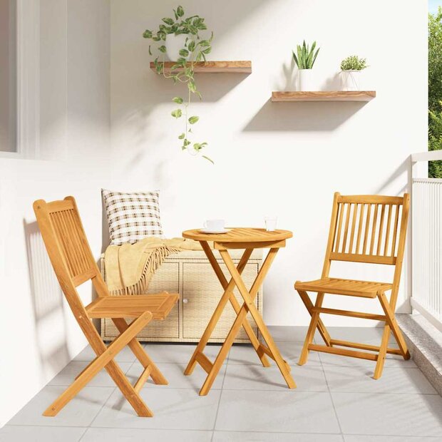 Tuin Bistroset 3 pcs Bruin Massief Acaciahout 1