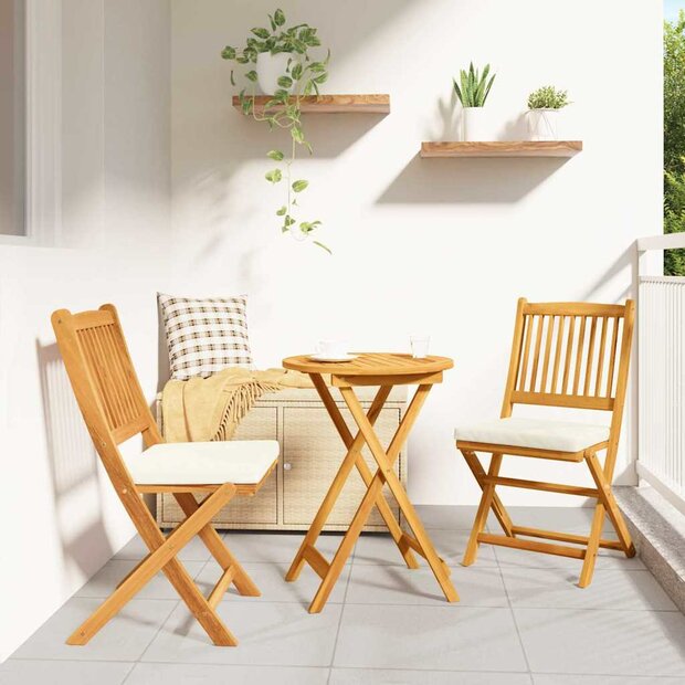 Tuin Bistroset 3 pcs Bruin Massief Acaciahout 1