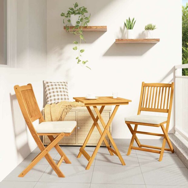 Tuin Bistroset 3 pcs Bruin Massief Acaciahout 1