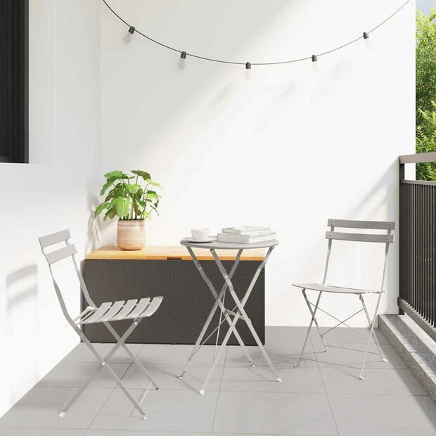 Vouw Bistroset 3 pcs Beige Staal 1