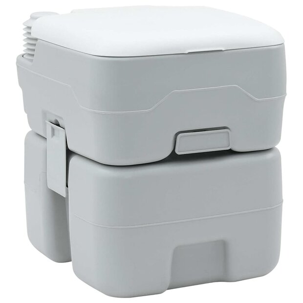 Campingtoilet Grijs en Wit 41,5 x 36,5 x 42 cm Polyetheen 1