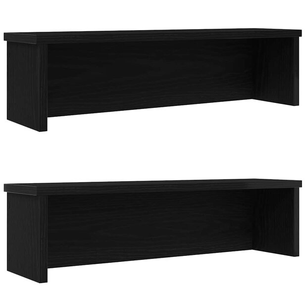 Keukenrekken stapelbaar 2 st 60x15x16 cm zwart 1