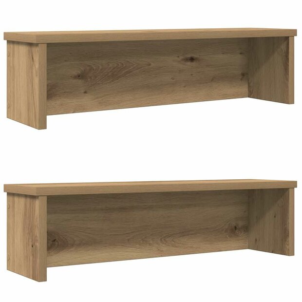 Keukenrekken stapelbaar 2 st 60x15x16 cm artisanaal eikenkleur 1