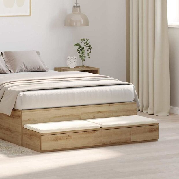 Bedlades Artisan Eiken 120 x 36,5 x 16,5 cm Bewerkt hout 1
