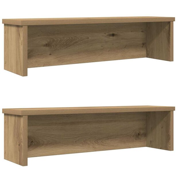 Keukenrekken stapelbaar 2 st 50x15x16 cm artisanaal eikenkleur 1