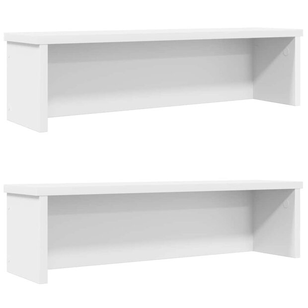 Keukenrekken stapelbaar 2 st 50x15x16 cm wit 1