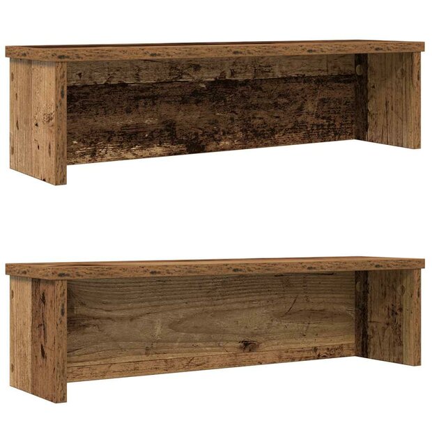 Keukenrekken stapelbaar 2 st 50x15x16 cm oud houtkleurig 1