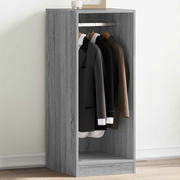 Kledingkast 48x41x102 cm bewerkt hout grijs sonoma eikenkleurig 1