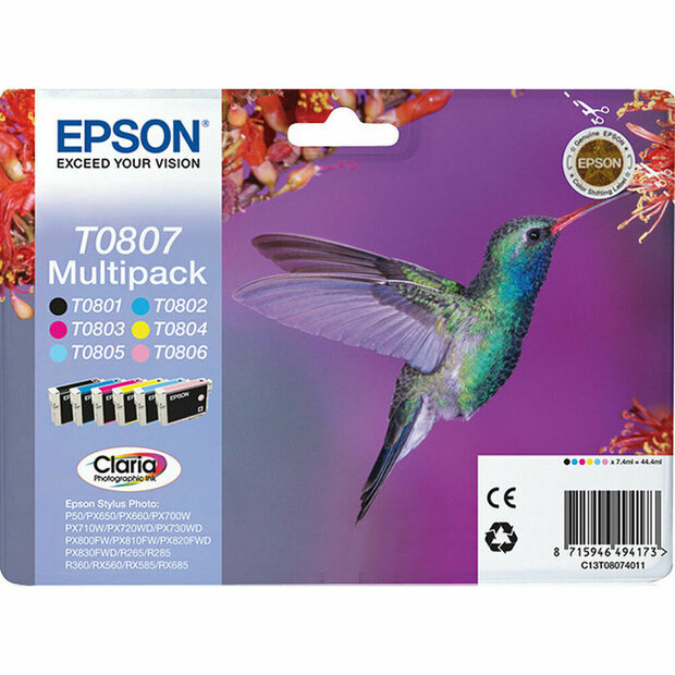 Originele inktcartridge Epson C13T08074011 Geel Cyaan Magenta 1