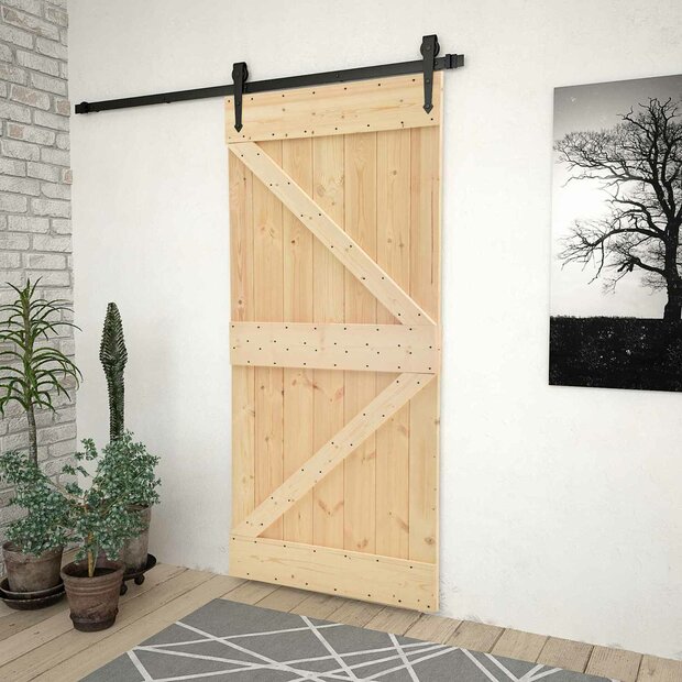 Deur NARVIK Naturel 90 x 210 cm Massief Grenenhout 1