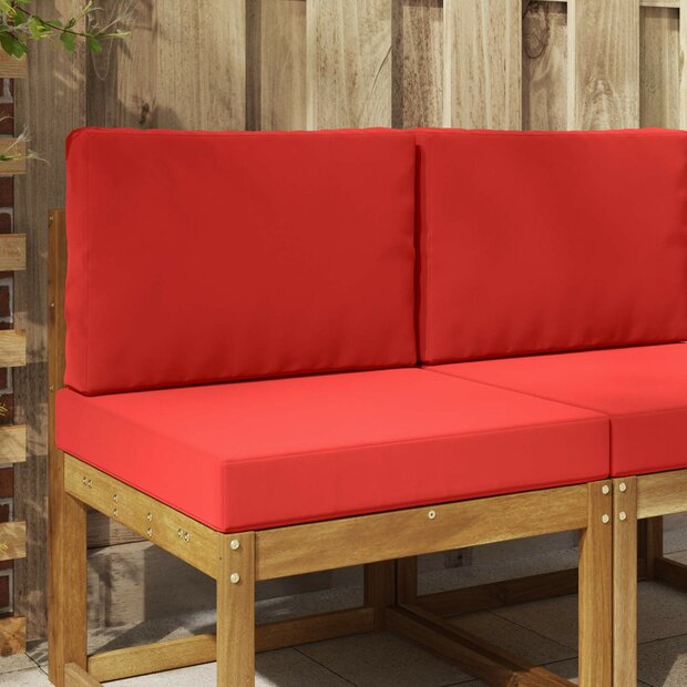 Buiten bankkussen 2 pcs Rood Polyester 1