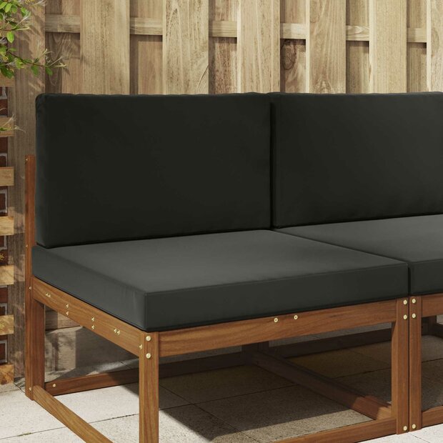 Buiten bankkussen 2 pcs Zwart Polyester 1