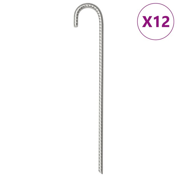 Tentharingen 12 st &Oslash;10 mm 37 cm gegalvaniseerd staal 1