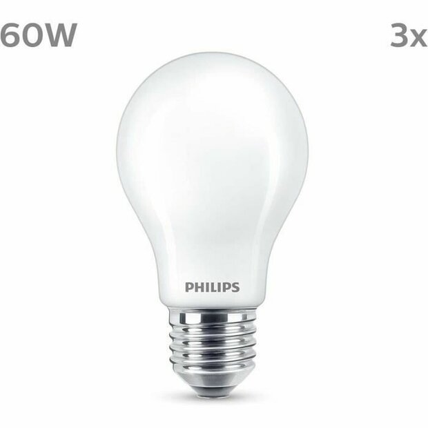 Ledlamp Philips A60 E27 Warm wit E 7 W 60 W E27 806 lm 3 Stuks (2700 K) 1