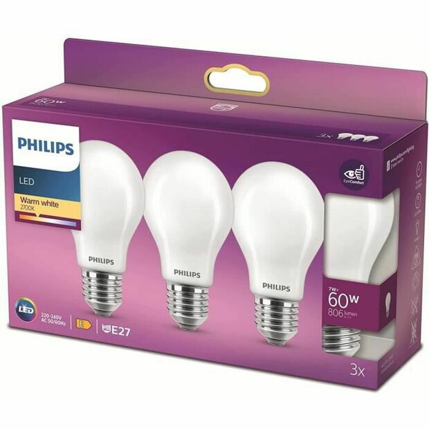 LED Lamp Philips Bombilla E 7 W 60 W 806 lm (2700k) 1