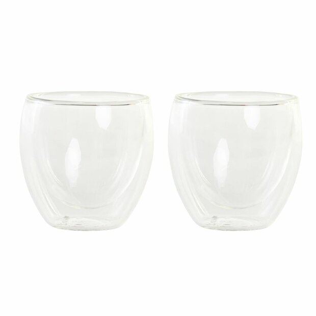 Glazenset DKD Home Decor Transparant Kristal Borosilicaatglas 100 ml 2 Onderdelen 1