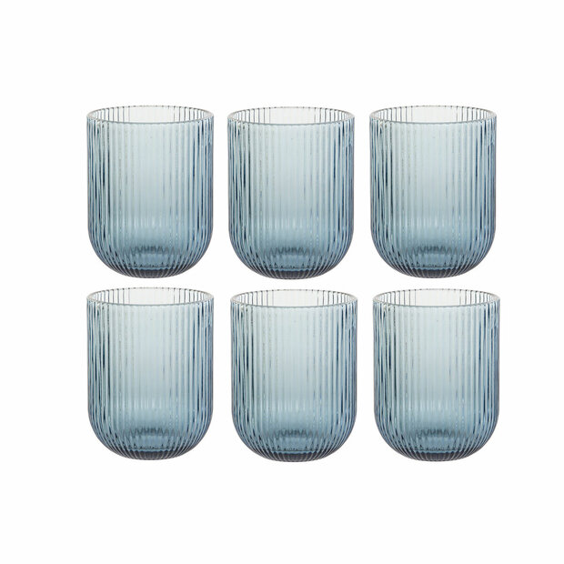 Glazenset DKD Home Decor Blauw Kristal 240 ml (6 Stuks) 1