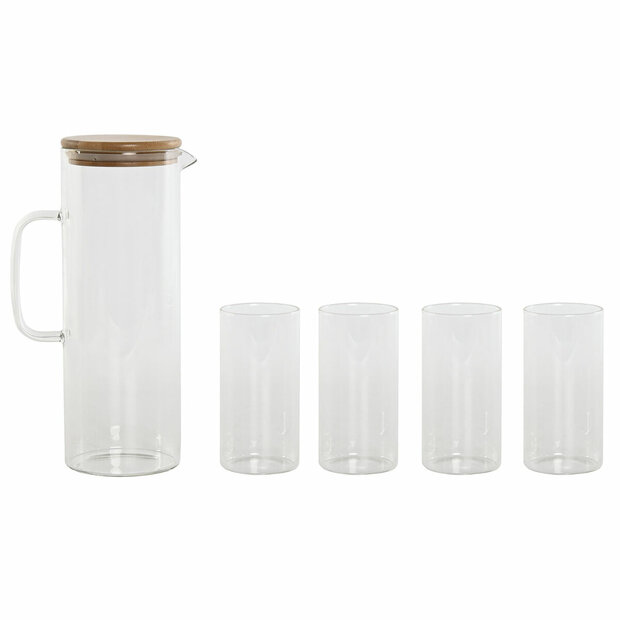 Glazenset Home ESPRIT Transparant Bamboe Borosilicaatglas 210 ml 1