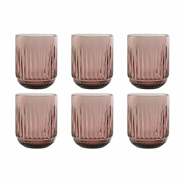 Glazenset Home ESPRIT Roze Kristal (6 Stuks) 1