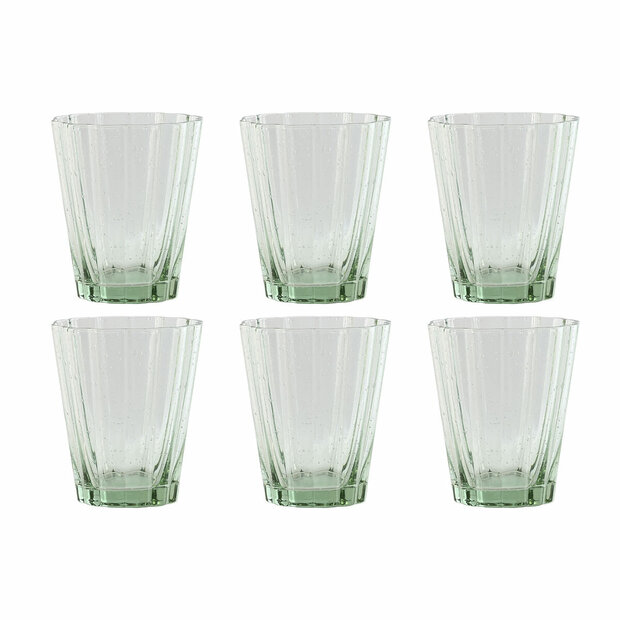 Glazenset Home ESPRIT Groen Kristal 280 ml (6 Stuks) 1